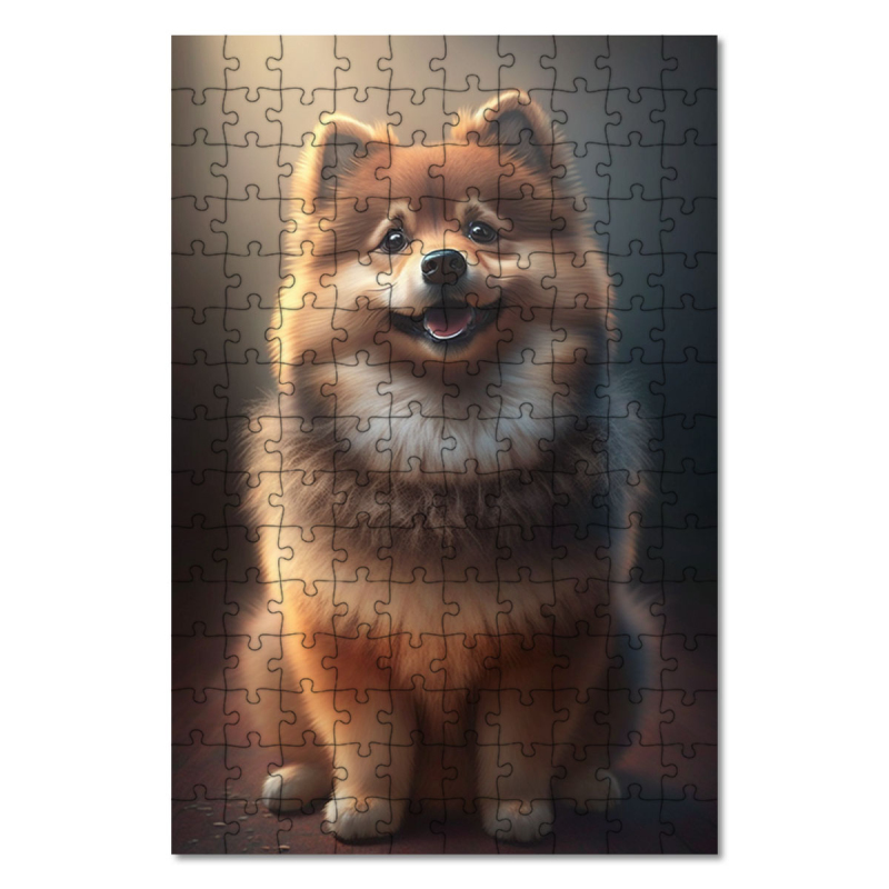 Drevené puzzle Fínsky laponský pes animovaný