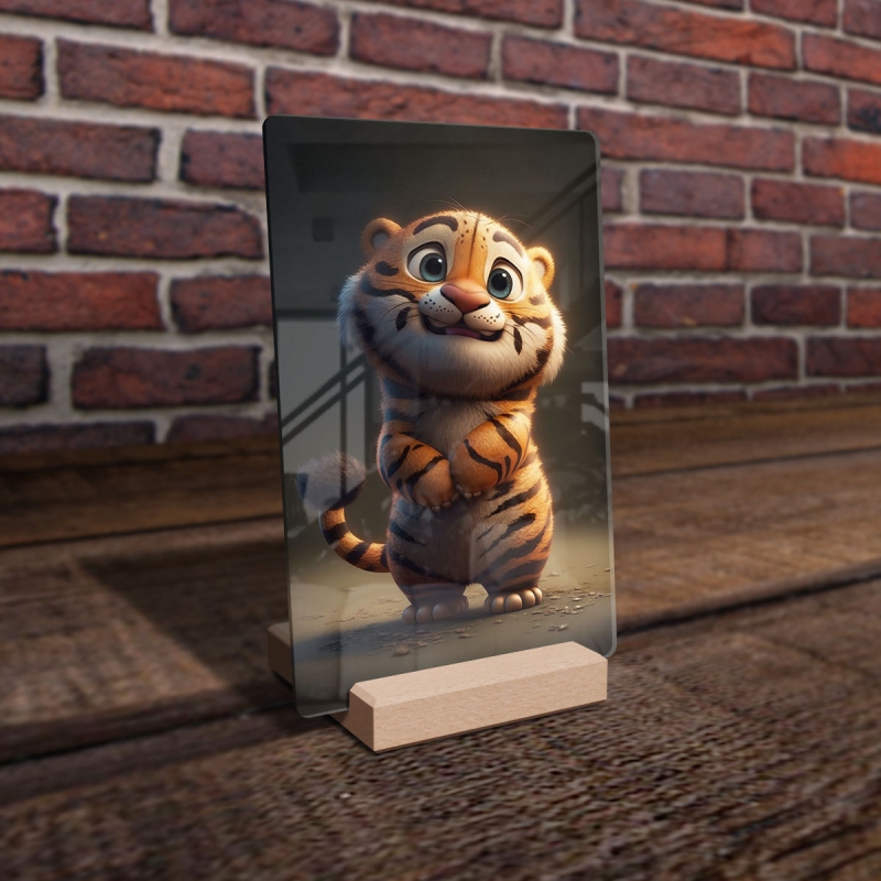 Akrylové sklo Animovaný tiger