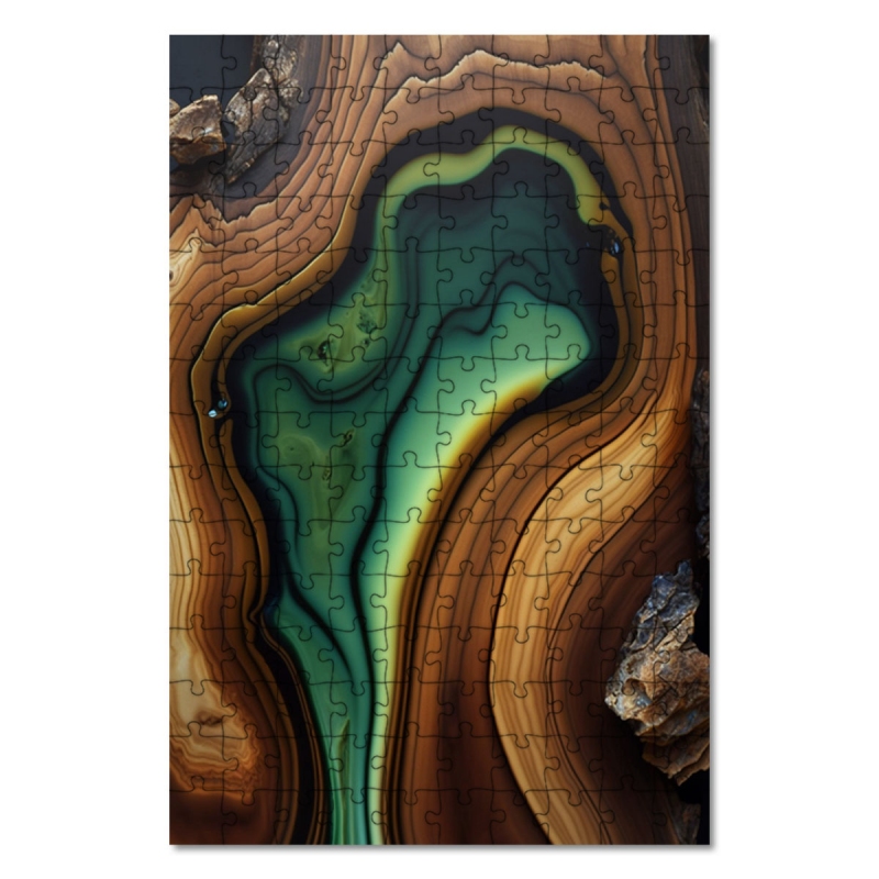 Drevené puzzle Epoxid a drevo 4