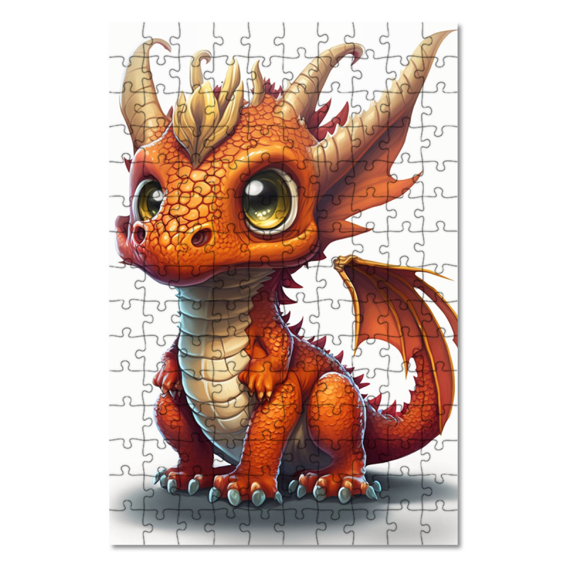 Drevené puzzle Malý drak
