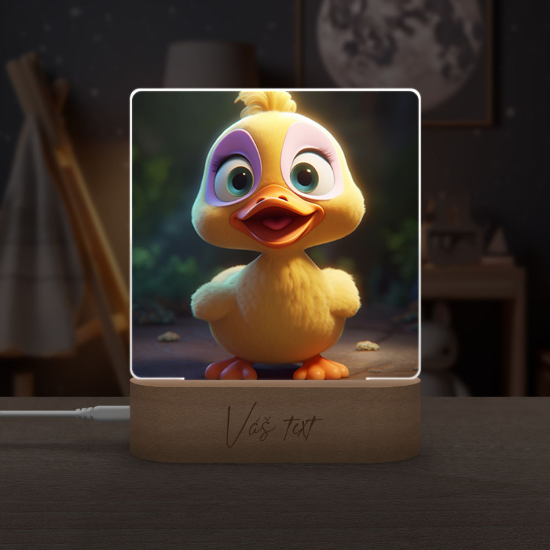 Detská lampička Roztomilá animovaná kačica