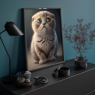Škótska klapúchá mačka akvarel