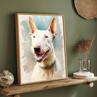 Bull Terrier akvarel