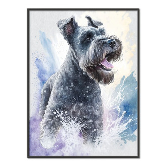 Kerry Blue Terrier akvarel