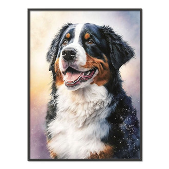 Bernský salašnícky pes akvarel
