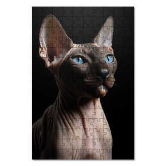 Drevené puzzle Sphynx mačka realistic