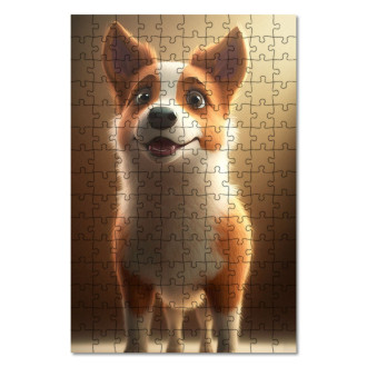 Drevené puzzle Kanaánský pes animovaný