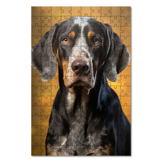 Drevené puzzle Bluetick Coonhound realistic
