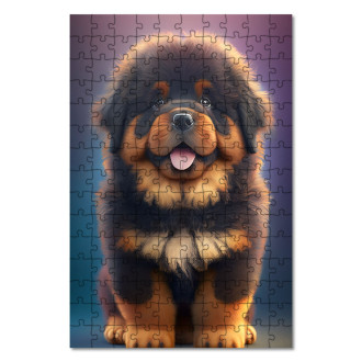 Drevené puzzle Tibetský mastif animovaný