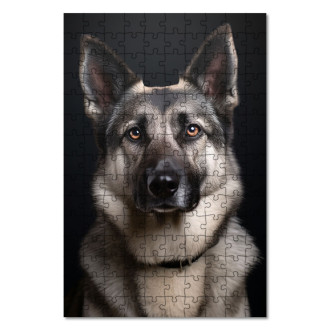 Drevené puzzle Nórsky Elkhound realistic