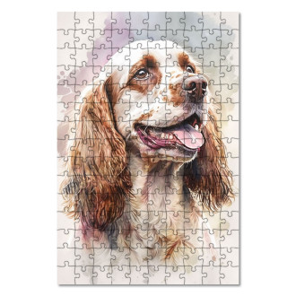 Drevené puzzle Anglický kokeršpaniel akvarel