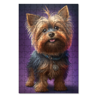 Drevené puzzle Silky Terrier animovaný
