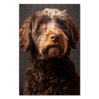 Drevené puzzle Španielsky vodný pes realistic