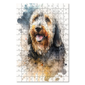 Drevené puzzle Otterhound akvarel