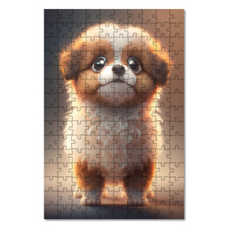 Drevené puzzle Lowchen animovaný