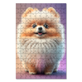 Drevené puzzle Pomeranian animovaný