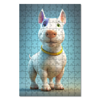 Drevené puzzle Bull Terrier animovaný