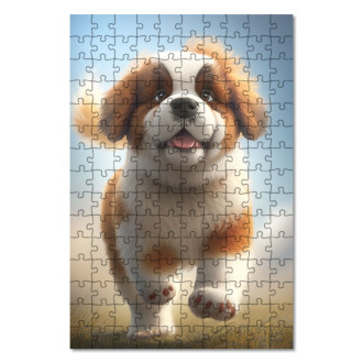 Drevené puzzle Bernardín animovaný