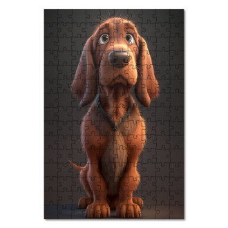 Drevené puzzle Bloodhound animovaný