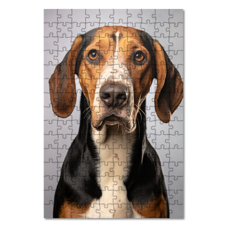 Drevené puzzle Treeing Walker Coonhound realistic