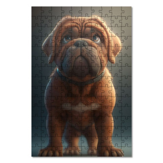 Drevené puzzle Mastiff animovaný