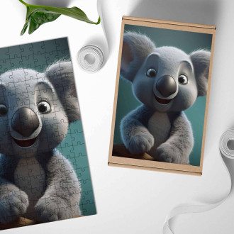 Drevené puzzle Roztomilá animovaná koala