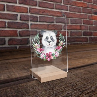 Panda v kvetoch