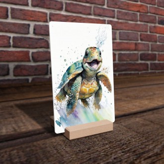 Akrylové sklo Akvarelová korytnačka