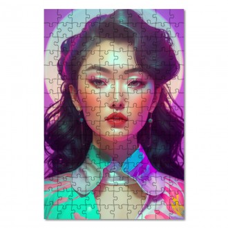 Drevené puzzle Kórejské dievča