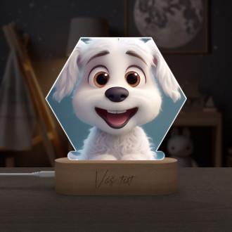 Detská lampička Roztomilé animované šteňa