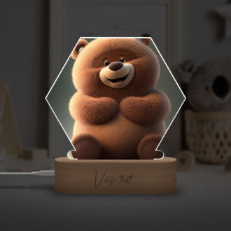 Detská lampička Roztomilý animovaný medveď