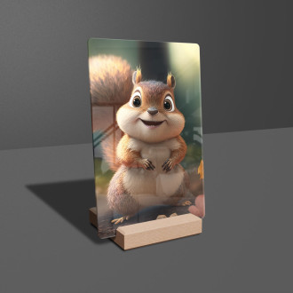 Akrylové sklo Roztomilá animovaná veverička 2