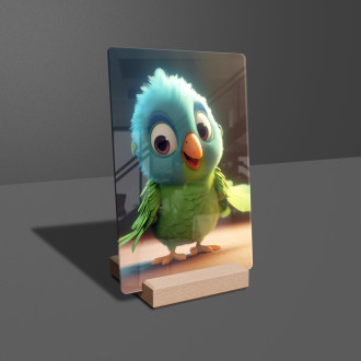 Akrylové sklo Roztomilý animovaný papagáj