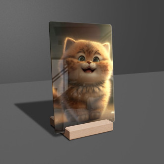Akrylové sklo Roztomilá animovaná mačka 3
