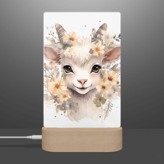 Lampa Mláďa kozy v kvetoch