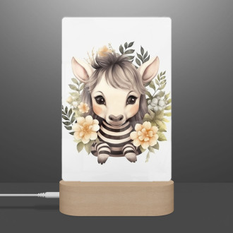 Lampa Mláďa zebry v kvetoch
