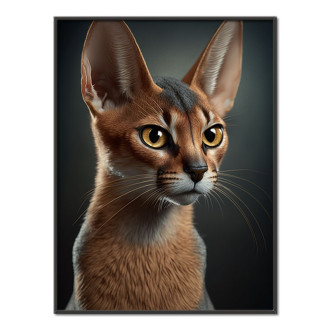 Habešská mačka akvarel