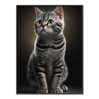 Americká krátkosrstá mačka akvarel