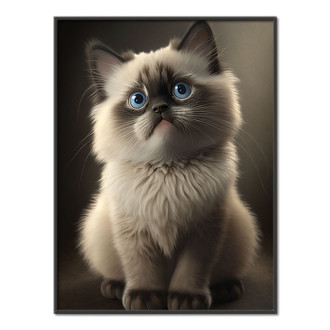 Ragdoll mačka akvarel