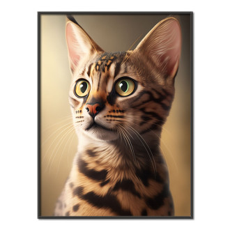 Bengálska mačka akvarel