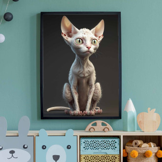 Cornish Rex mačka animovaná