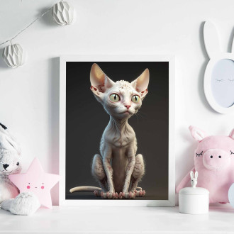 Cornish Rex mačka animovaná