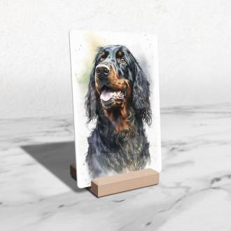 Gordon Setter akvarel