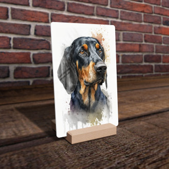 Black and Tan Coonhound akvarel