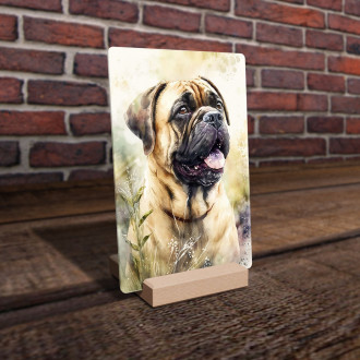 Bullmastiff akvarel