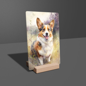 Cardigan Welsh Corgi akvarel