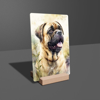 Bullmastiff akvarel