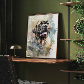 Mastiff akvarel
