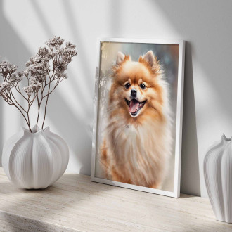 Pomeranian akvarel