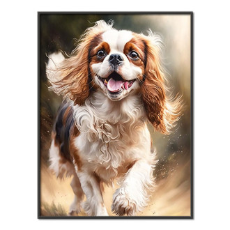 Cavalier King Charles Španiel akvarel